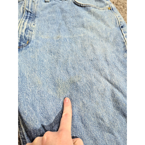 Carhartt Jeans Mens 46/30 Traditional Fit Blue Denim Cotton Workwear B18 STW - Picture 2 of 5